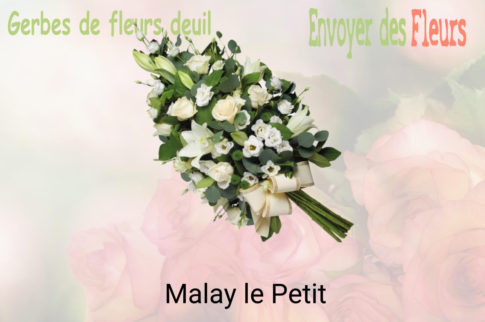 Gerbe de fleurs de deuil livrée à Malay-le-Petit